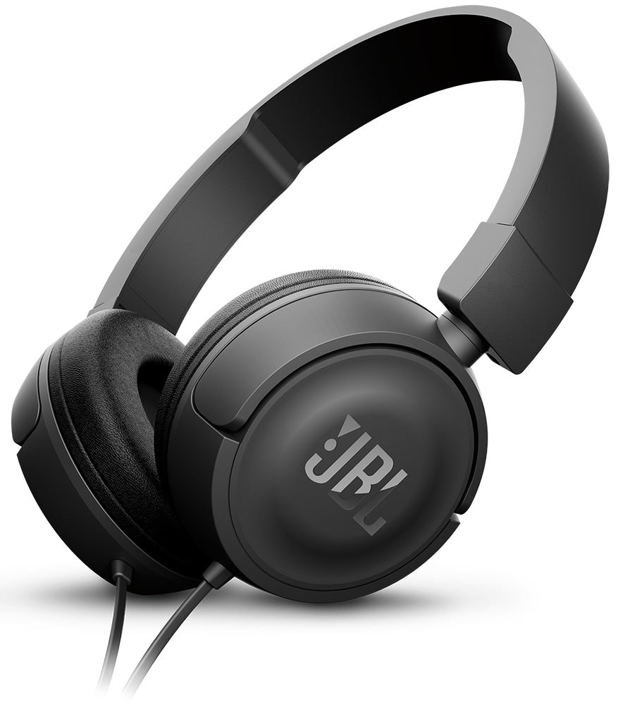 JBL T450 On Ear Wired Headphones Black JBLT450BLK JBL T450 On Ear Wired Headphones Black JBLT450BLK
